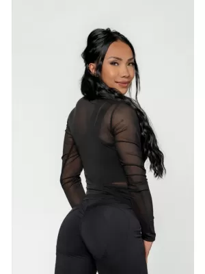 Női felső hosszú ujjú INTENSE Sheer 847 Gold BLACK/GOLD Nebbia