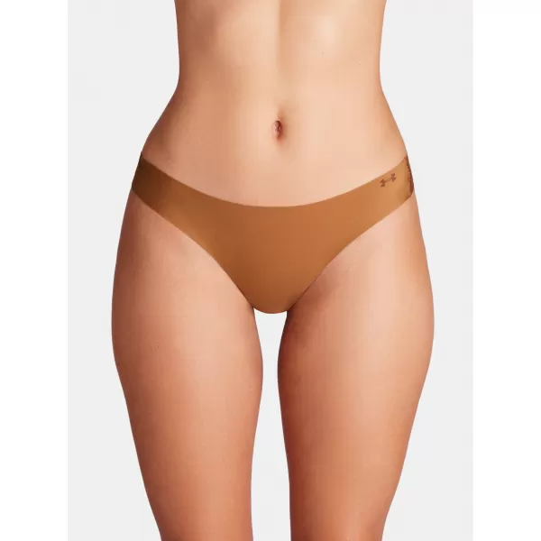  Női tanga UNDER ARMOUR PURE STRETCH NS THONG 1383893-600 BARNA 