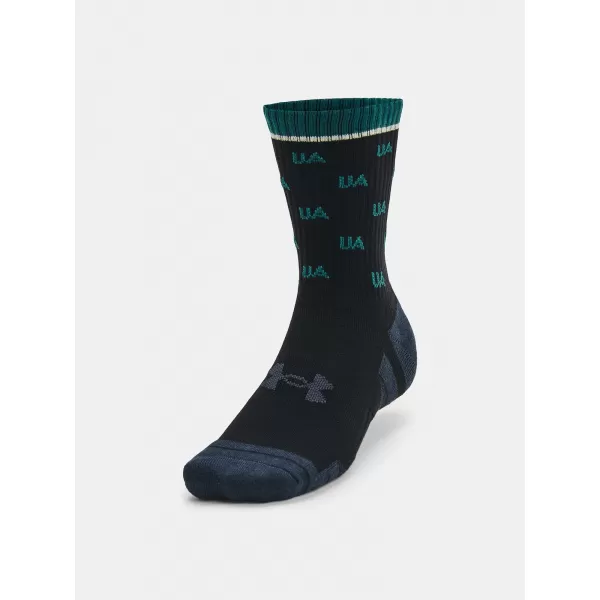  Zokni UNDER ARMOUR PERF COTTON NOV MID (2 PÁRY) 1379534-002 FEKETE 