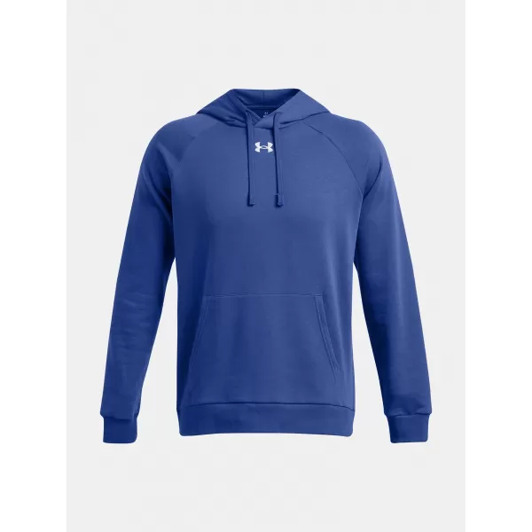  Férfi pulóver UNDER ARMOUR RIVAL FLEECE HOODIE 1379757-432 KÉK 