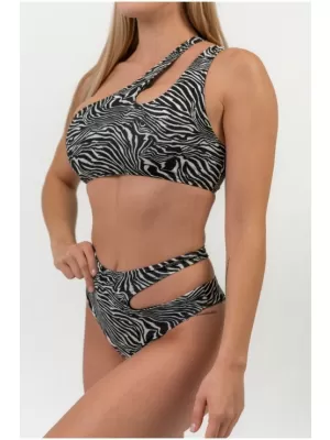 SÃO GONÇALO bikinifelső - zebra 764 WHITE Nebbia