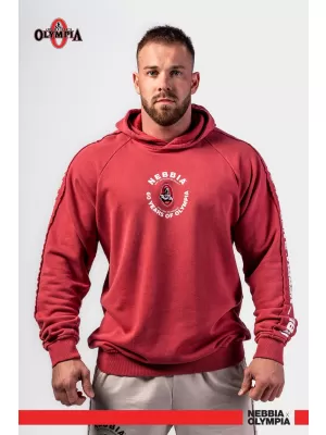 Mosott kapucnis pulóver HERITAGE 793 RED Nebbia