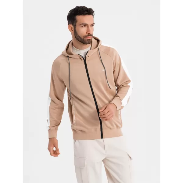  Férfi pulóver OMBRE OM-SSZP-0210 BÉZS 