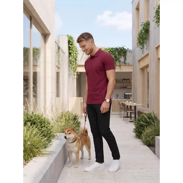  Mens t -phirt gallérral ALTISPORT NoPrint NP/ALM302 GRÁNÁT 