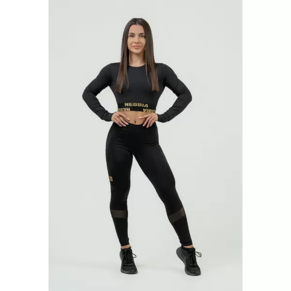  Női formáló push-up legging INTENSE szív alakú 843 BLACK/GOLD Nebbia 