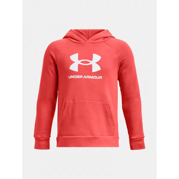  Fiú pulóver UNDER ARMOUR RIVAL FLEECE BL HOODIE 1379791-690 PIROS 