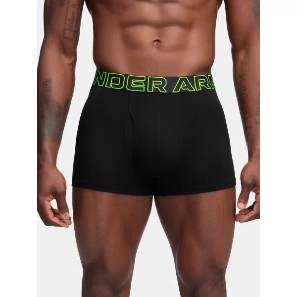  Férfi boxerek UNDER ARMOUR M PERF COTTON 3IN (3KS) 1383891-004 FEKETE 