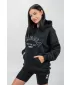 Oversize kapucnis pulóver GYM RAT 256 BLACK Nebbia