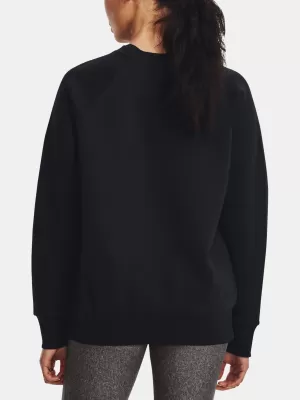 Női pulóver UNDER ARMOUR RIVAL FLEECE CREW 1379508-001 FEKETE