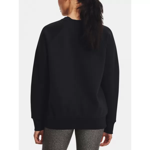  Női pulóver UNDER ARMOUR RIVAL FLEECE CREW 1379508-001 FEKETE 