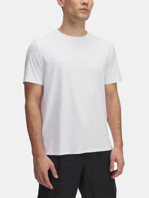 Férfi póló UNDER ARMOUR LAUNCH ELITE SHORTSLEEVE 1389802-100 FEHÉR
