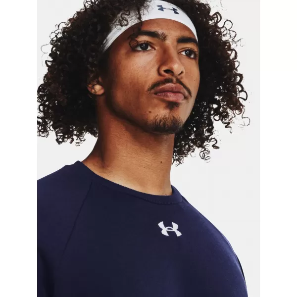  Férfi pulóver UNDER ARMOUR RIVAL FLEECE CREW 1379755-410 KÉK 