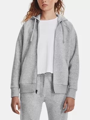 Női pulóver UNDER ARMOUR RIVAL FLEECE FZ HOODIE 1379497-012 SZÜRKE