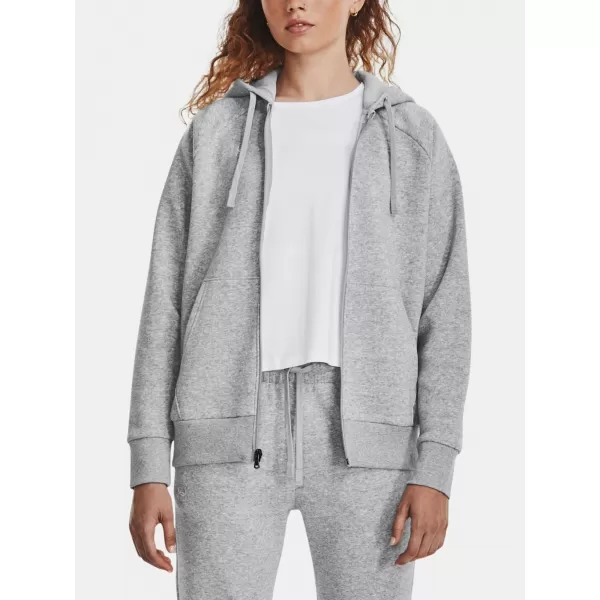  Női pulóver UNDER ARMOUR RIVAL FLEECE FZ HOODIE 1379497-012 SZÜRKE 