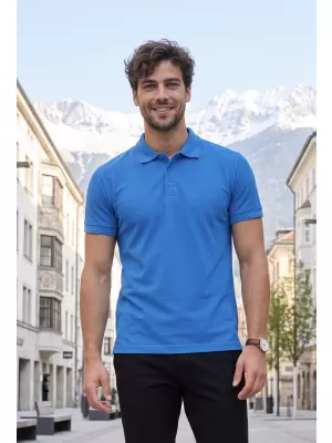 Férfi póló gallérral ALTISPORT NoPrint NP/ALM302 SNORKEL KÉK