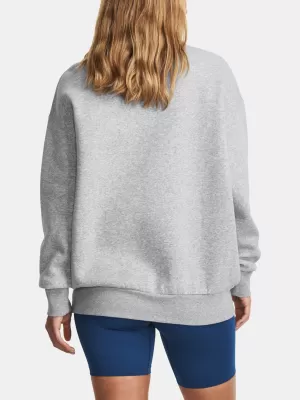 Női pulóver UNDER ARMOUR ESSENTIAL FLC OS CREW 1379475-012 SZÜRKE