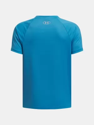 Fiú póló UNDER ARMOUR TECH SPLIT WORDMARK SS 1383010-452 KÉK
