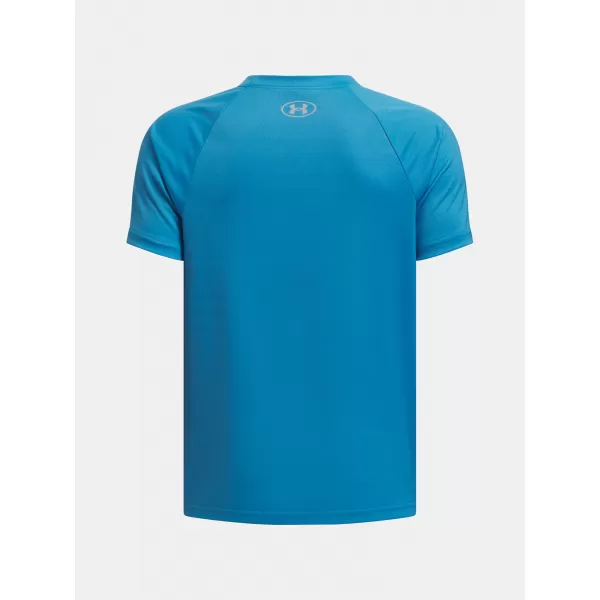  Fiú póló UNDER ARMOUR TECH SPLIT WORDMARK SS 1383010-452 KÉK 
