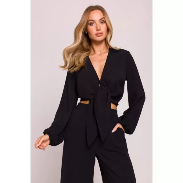  Női crop top MOE M861 FEKETE 