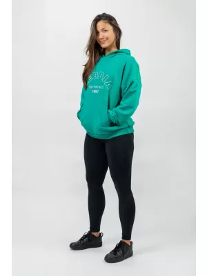 Oversize kapucnis pulóver GYM RAT 256 GREEN Nebbia