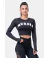 Sports HERO hosszú ujjú crop top 585 BLACK Nebbia