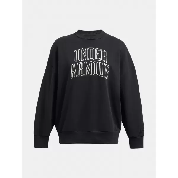  Női pulóver UNDER ARMOUR ICON HWT TERRY OS CREW 1386493-001 FEKETE 
