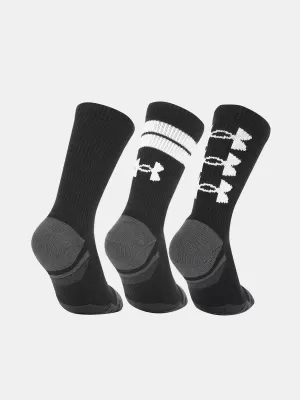Zokni UNDER ARMOUR PERF TECH NOV CREW (3 PÁRY) 1379515-002 FEKETE