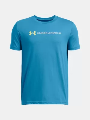 Fiú póló UNDER ARMOUR B LOGO WORDMARK SS 1389963-452 KÉK