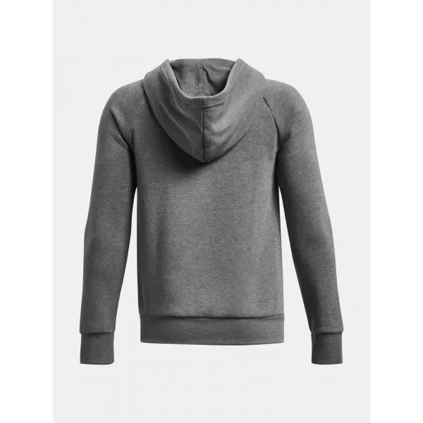  Fiú pulóver UNDER ARMOUR RIVAL FLEECE FZ HOODIE 1379794-025 SZÜRKE 
