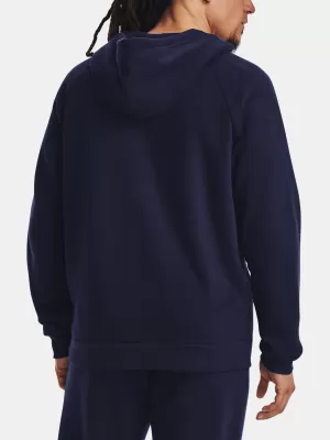 Férfi pulóver UNDER ARMOUR RIVAL FLEECE FZ HOODIE 1379767-410 KÉK