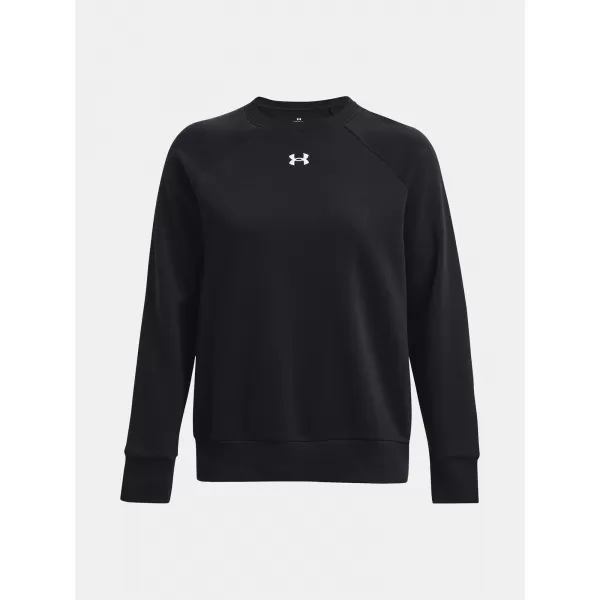 Női pulóver UNDER ARMOUR RIVAL FLEECE CREW 1379508-001 FEKETE 