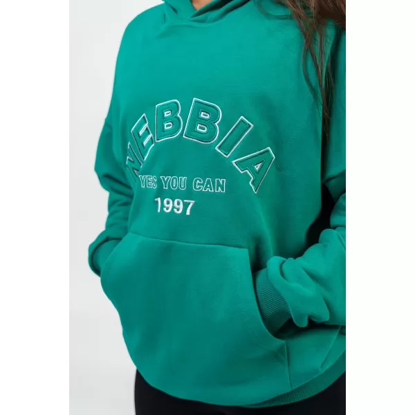  Oversize kapucnis pulóver GYM RAT 256 GREEN Nebbia 