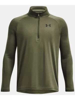Fiú póló UNDER ARMOUR TECH 2.0 1/2 ZIP 1363286-390 ZÖLD
