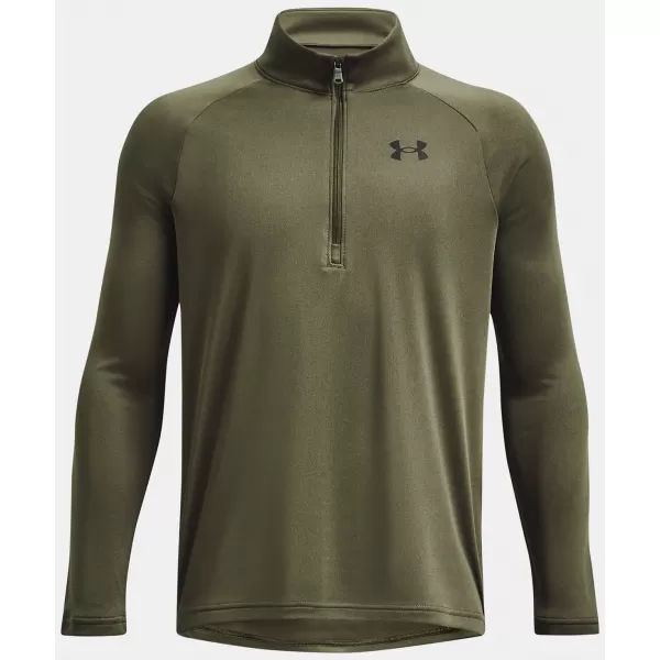  Fiú póló UNDER ARMOUR TECH 2.0 1/2 ZIP 1363286-390 ZÖLD 