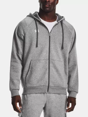 Férfi pulóver UNDER ARMOUR UA RIVAL FLEECE FZ HOODIE SZÜRKE
