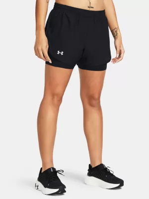 Női rövidnadrág UNDER ARMOUR FLY BY 2-IN-1 SHORTS 1382440-001 FEKETE