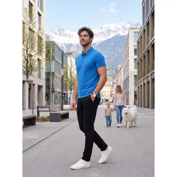  Férfi póló gallérral ALTISPORT NoPrint NP/ALM302 SNORKEL KÉK 