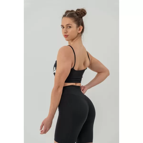  SATCHED 614 FEKETE Nebbia magas derekú 9 hüvelykes leggings rövidnadrág 