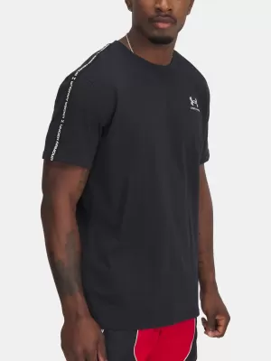 Férfi póló UNDER ARMOUR ICON HWT TEE TAPING 1390300-001 FEKETE