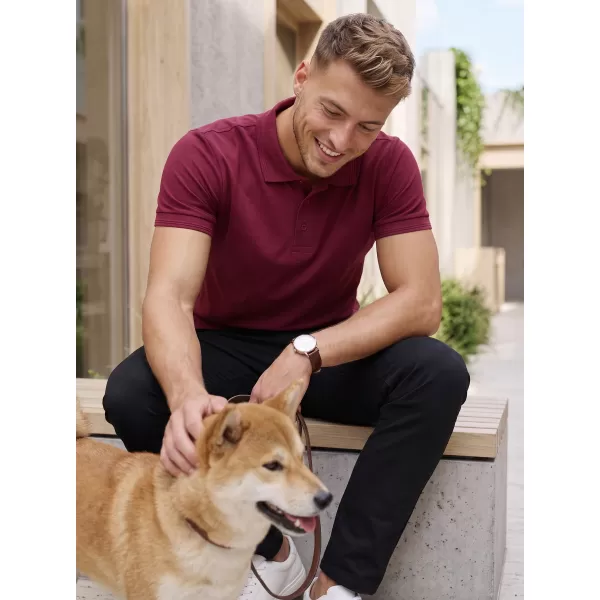  Mens t -phirt gallérral ALTISPORT NoPrint NP/ALM302 GRÁNÁT 
