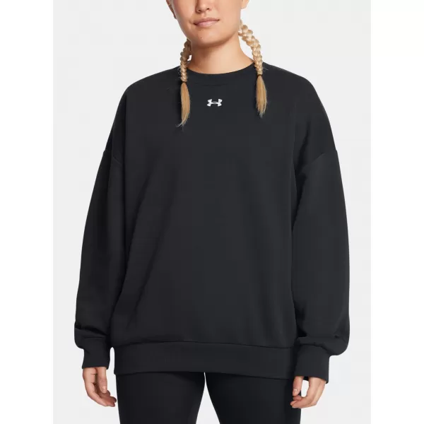  Női pulóver UNDER ARMOUR RIVAL FLEECE OS CREW FEKETE 