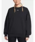 Női pulóver UNDER ARMOUR RIVAL FLEECE OS CREW FEKETE