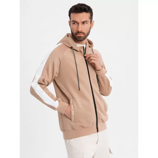  Férfi pulóver OMBRE OM-SSZP-0210 BÉZS 