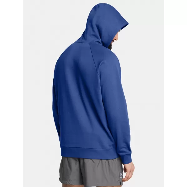  Férfi pulóver UNDER ARMOUR RIVAL FLEECE HOODIE 1379757-432 KÉK 