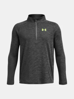 Fiú póló UNDER ARMOUR TECH TEXTURED 1/2 ZIP 1382791-025 SZÜRKE