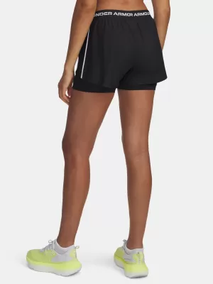 Női rövidnadrág UNDER ARMOUR TECH PLAY UP 2IN1 SHORTS 1389895-001 FEKETE