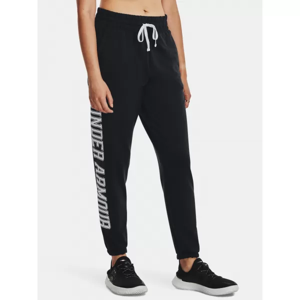  Női melegítőnadrág UNDER ARMOUR RIVAL TERRY GRAPHIC JOGR 1379437-001 FEKETE 