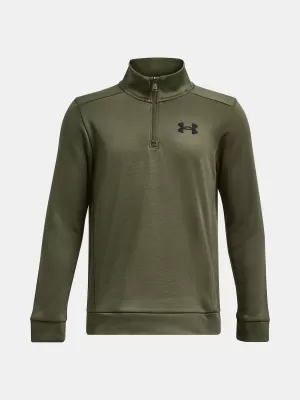 Fiú pulóver UNDER ARMOUR ARMOUR FLEECE 1/4 ZIP 1373559-390 ZÖLD