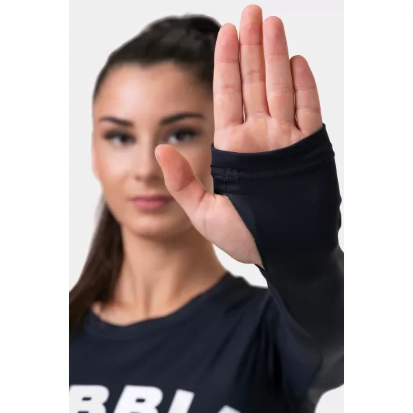  Sports HERO hosszú ujjú crop top 585 BLACK Nebbia 