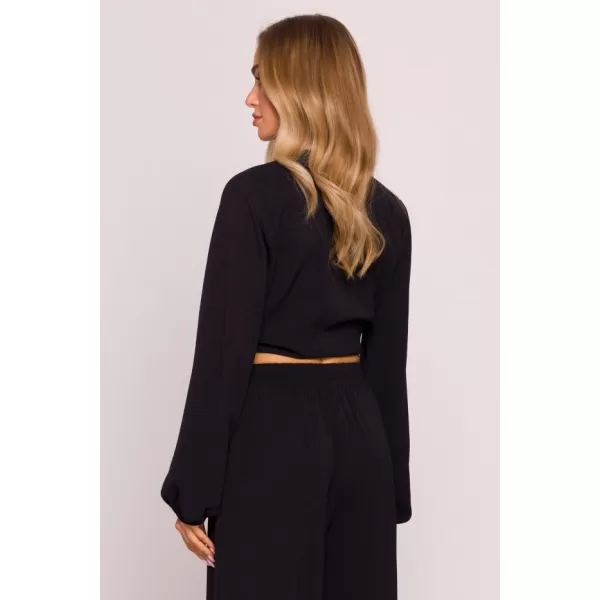  Női crop top MOE M861 FEKETE 